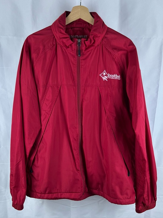 Scottevest Other - SCOTTeVEST Jacket Mens Medium Red Travel Windbreaker Full Zip Pockets TEC